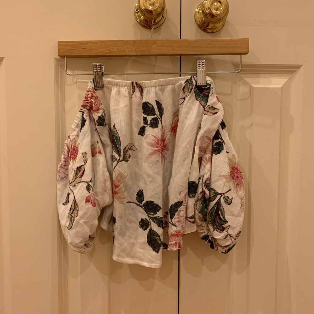 Urban Outfitters floral off the shoulder top